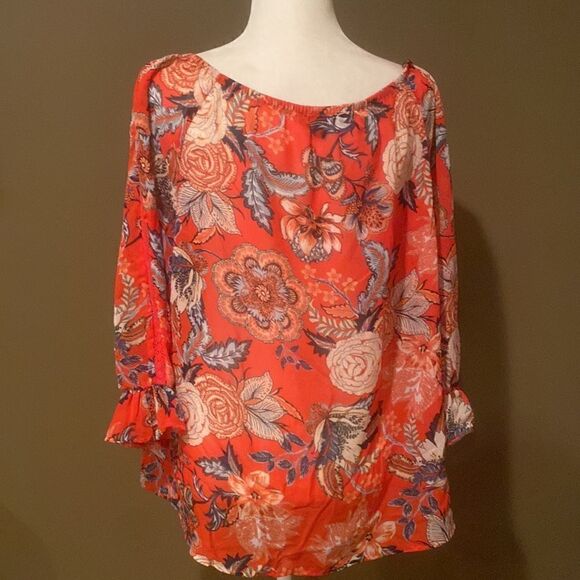 Sara Michelle Floral Top Size XL - Picture 6 of 12